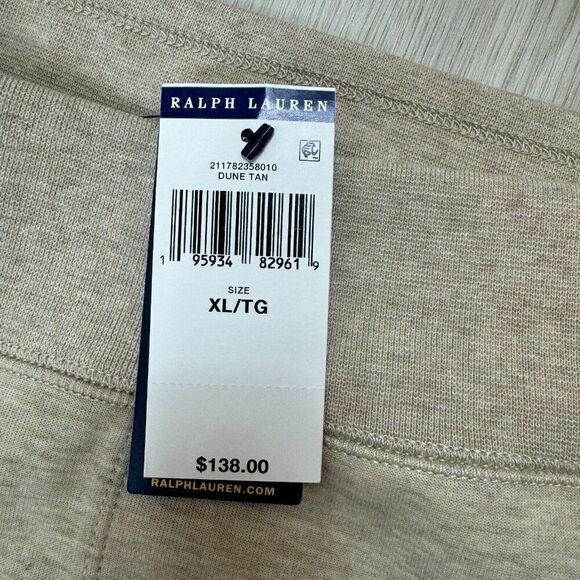 Polo Ralph Lauren Jogger Sweatpants Womens XL Dune Tan Drawstring 211782358010 - Picture 3 of 3